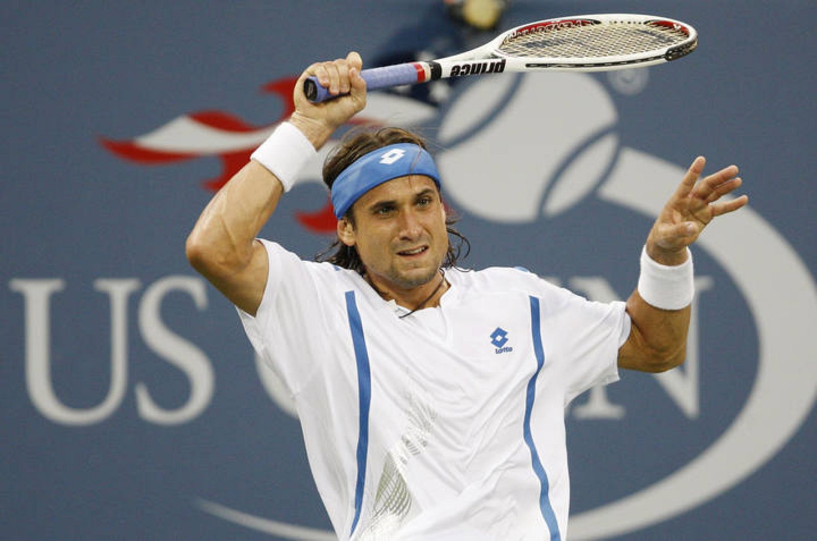 El español David Ferrer perdió los nervios en el partido contra Nishikori.