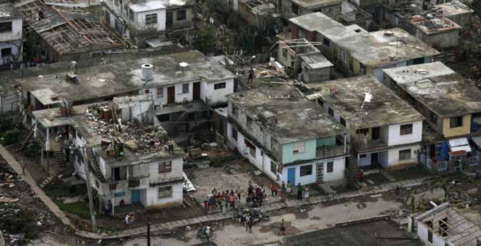 Casas destruidas por Gustav en la localidad cubana de Nueva Gerona