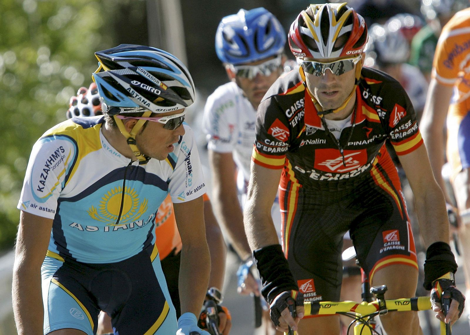 Imagen de archivo de Alberto Contador y Alejandro Valverde.