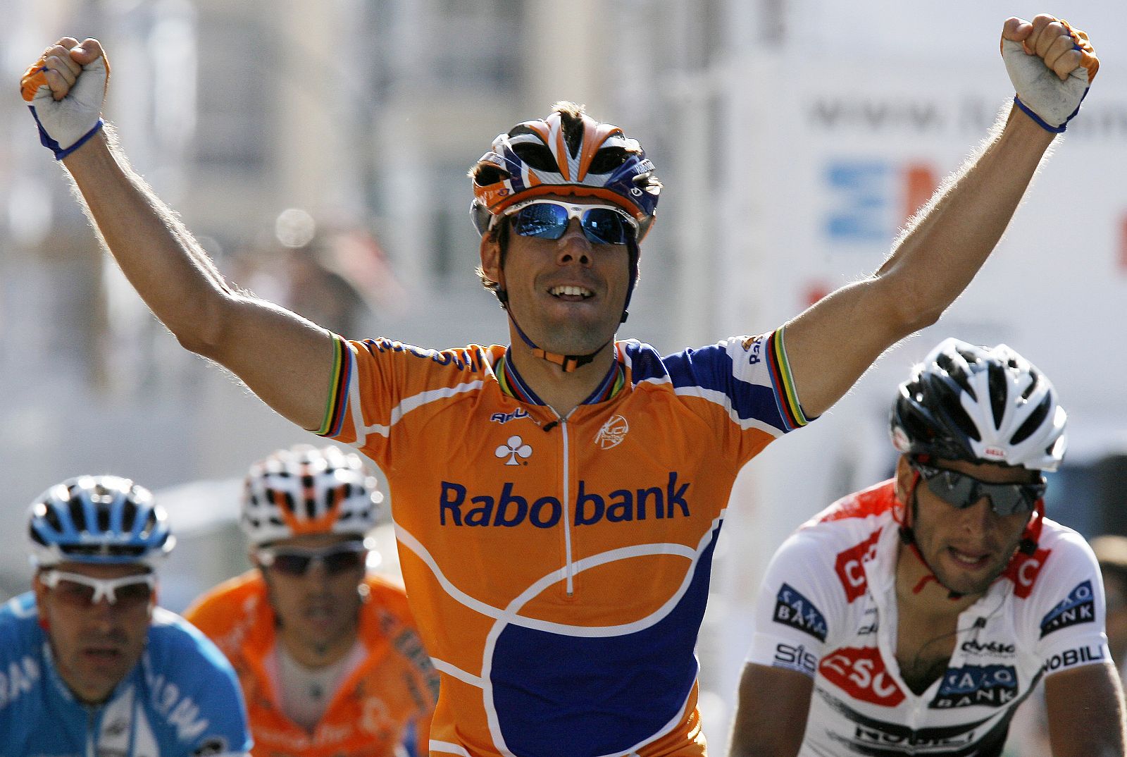 El ciclista español Óscar Freire a su llegada en la última jornada de la Vuelta.
