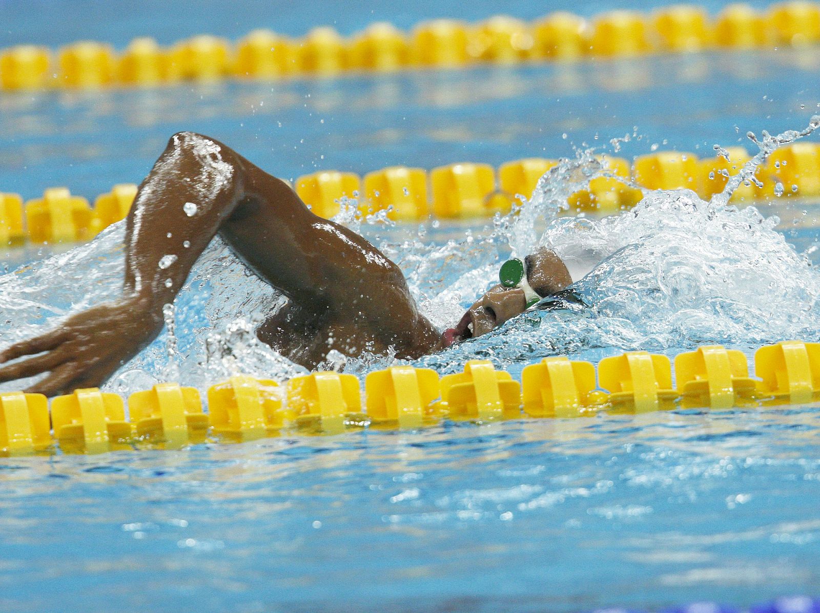 Enhamed durante la prueba de 400 metros libres.