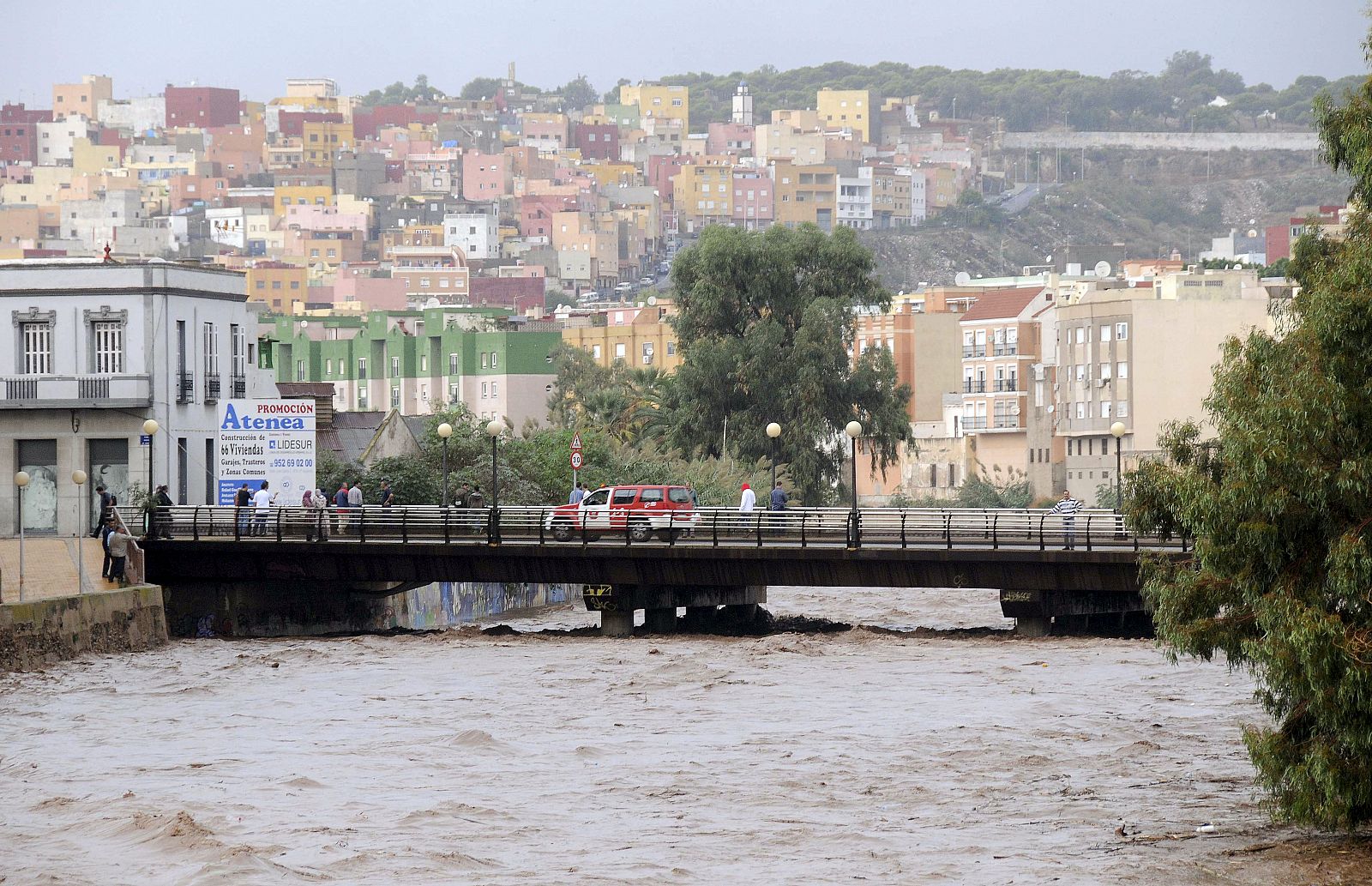 El río de Oro a su paso por el Tesorillo en Melilla.