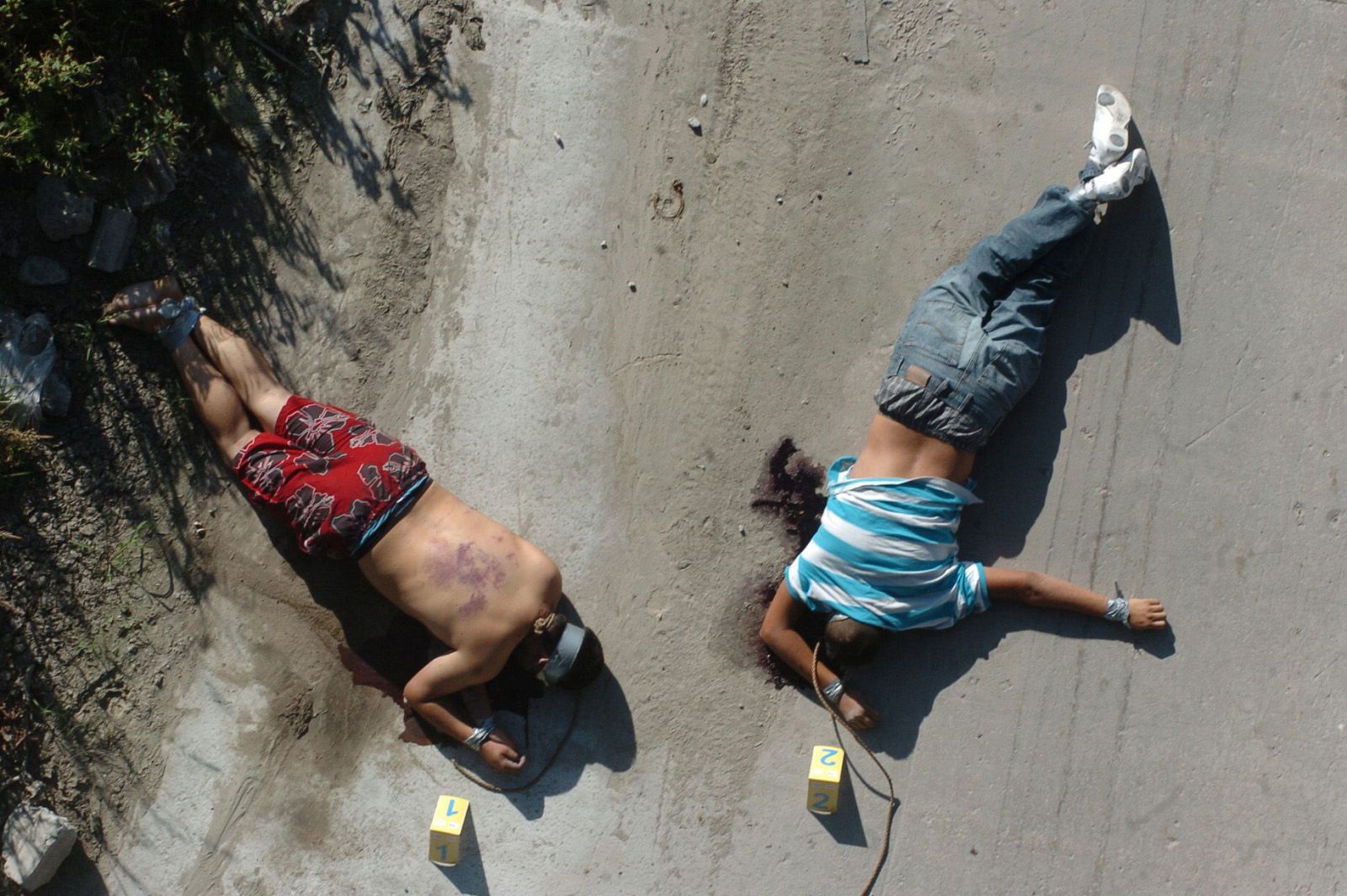 Dos de los cadáveres hallados en Tijuana.