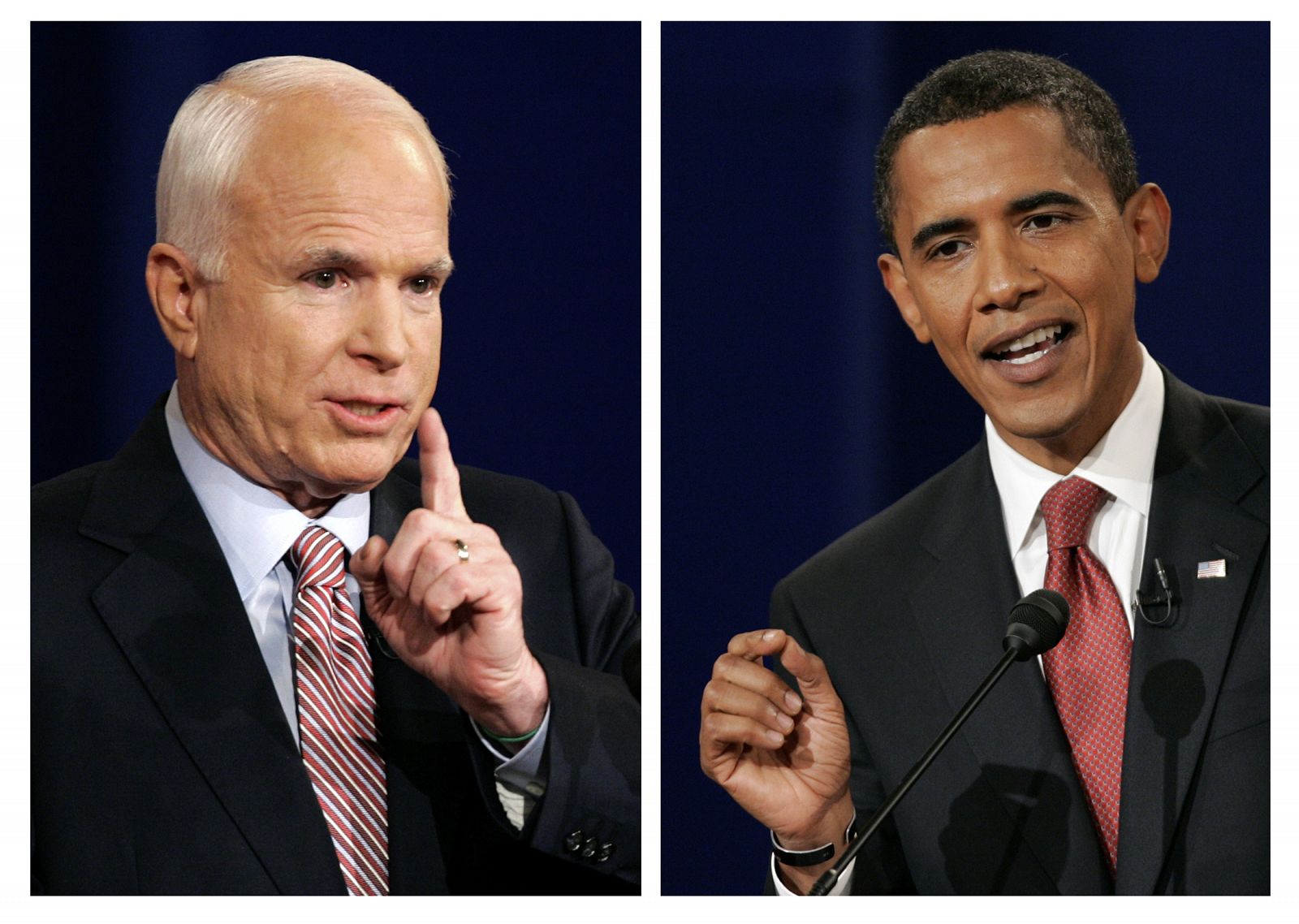 McCain y Obama, durante el primer cara a cara celebrado en esta campaña.