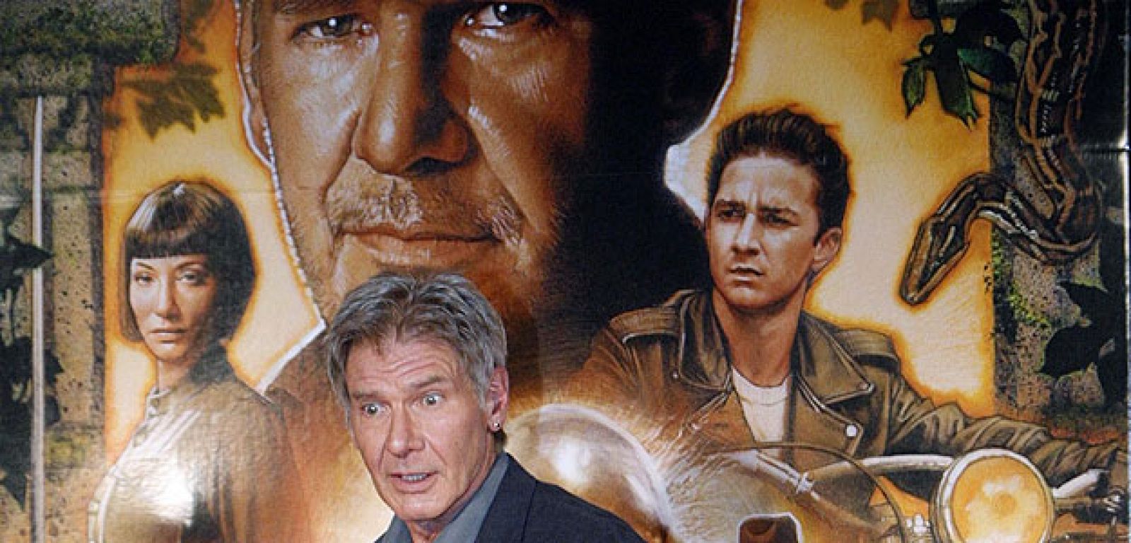 Su protagonista, Harrison Ford, posa ante los medios.