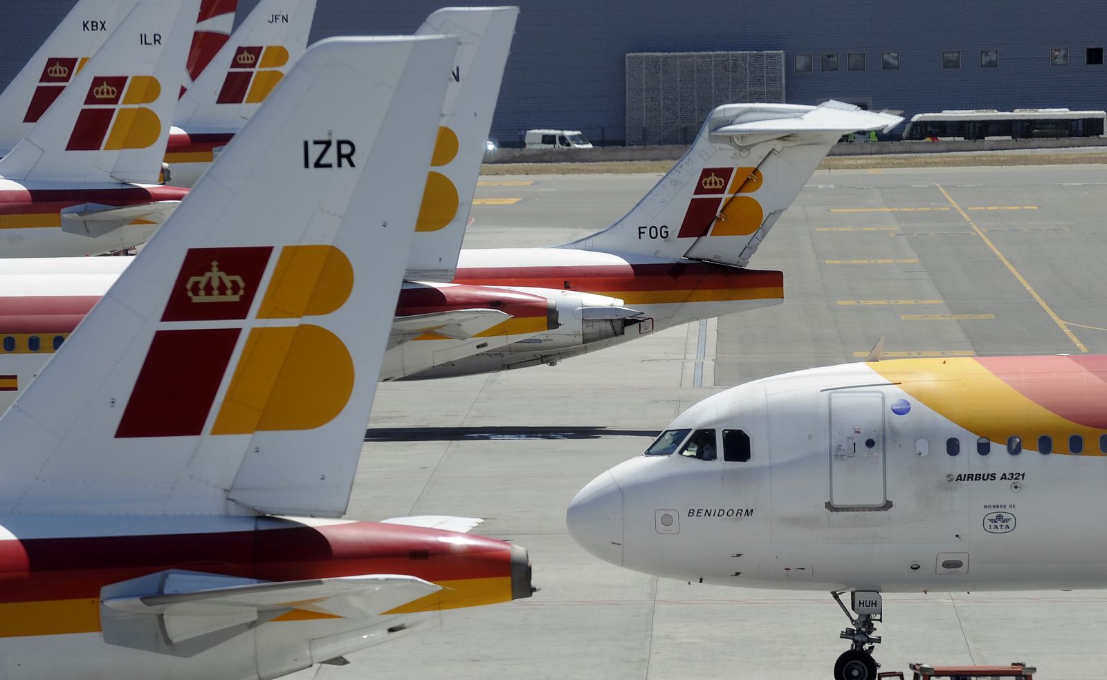 Aviones de Iberia en Barajas.