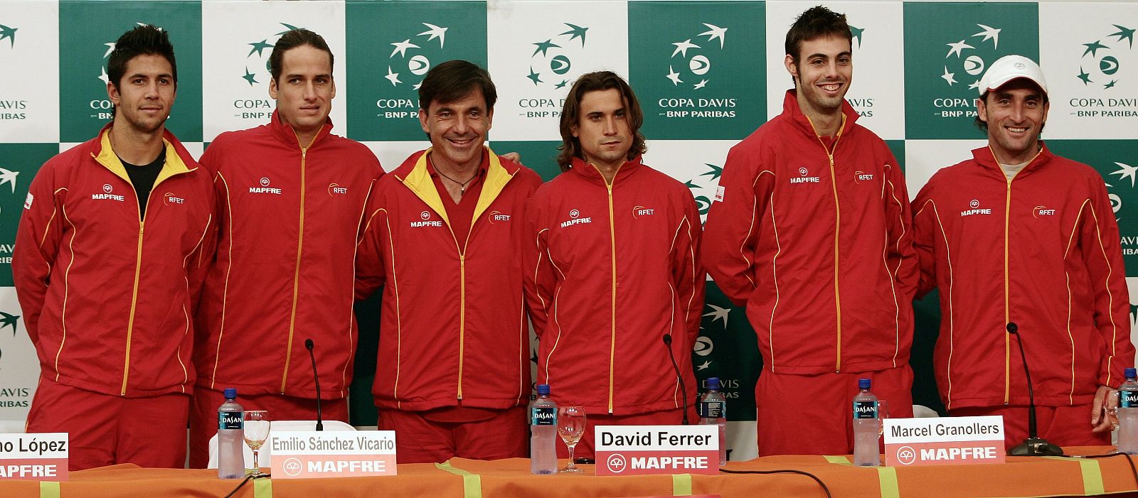 Presentaión dl equipo español que participa en la final de la Copa Davis ante Argentina.