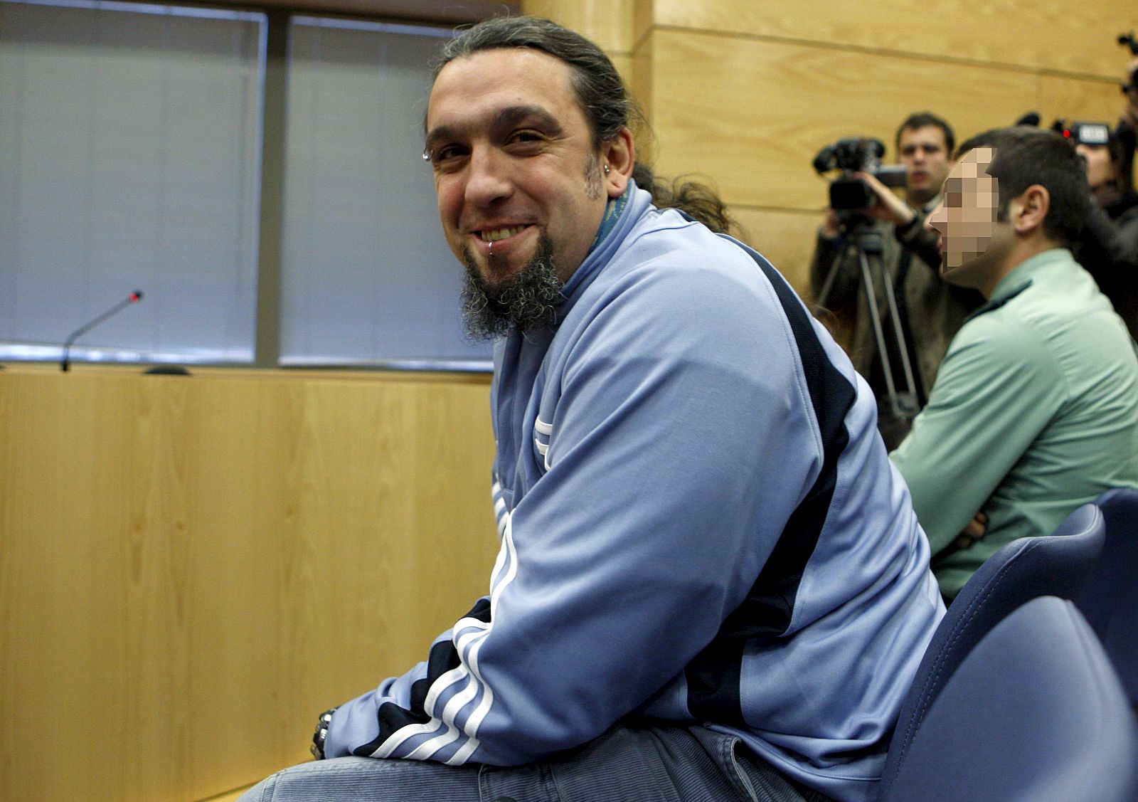 El seguidor del Olympique de Marsella Santos Mirasierra, durante el juicio que se sigue contra él.