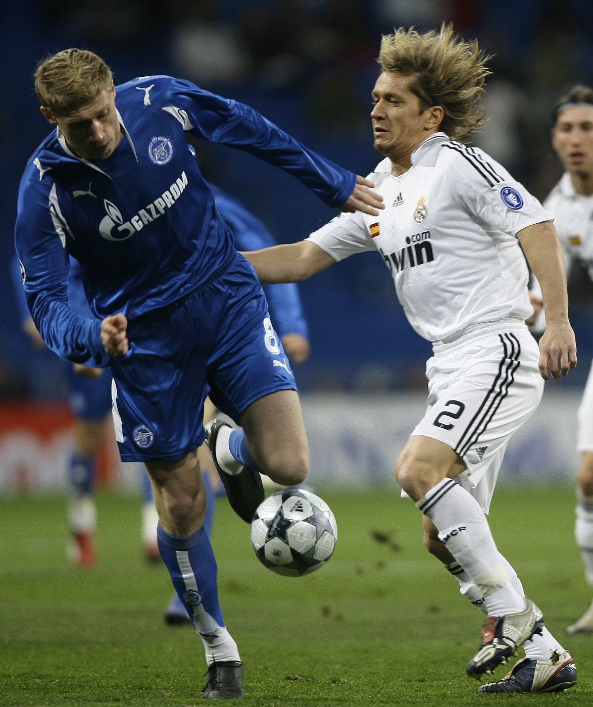 Michel Salgado, durante el partido de Liga de Campeones ante el Zenit de San Petersburgo.