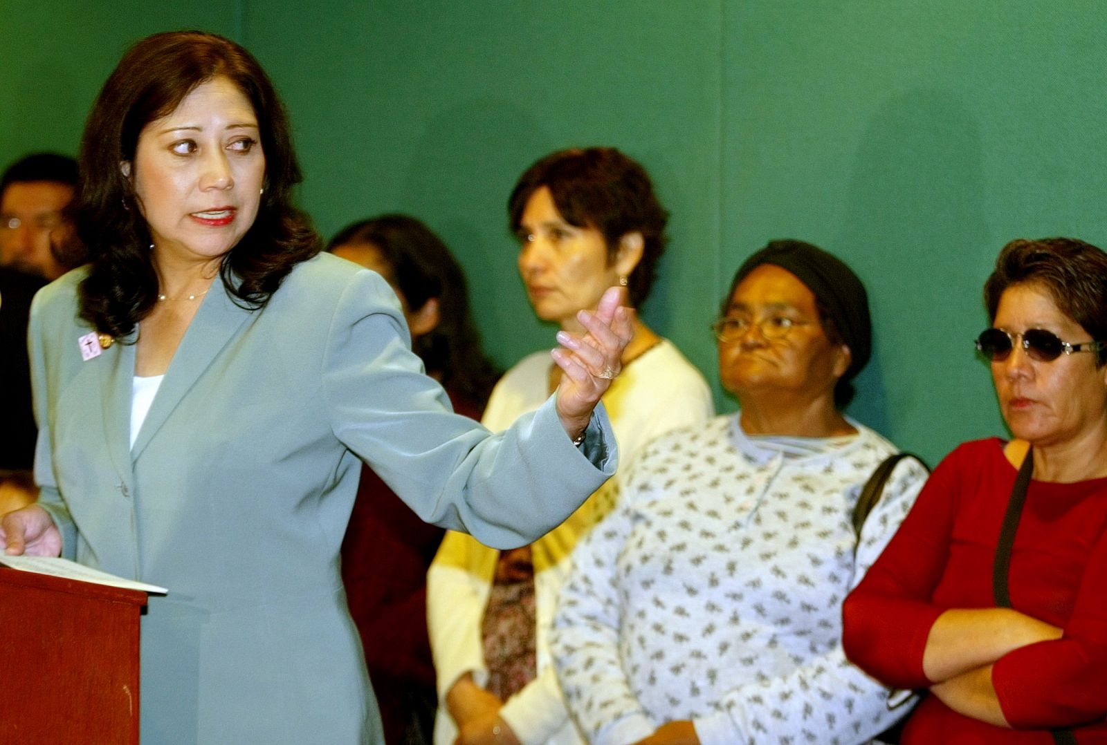 Hilda Solís, en una rueda de prensa.