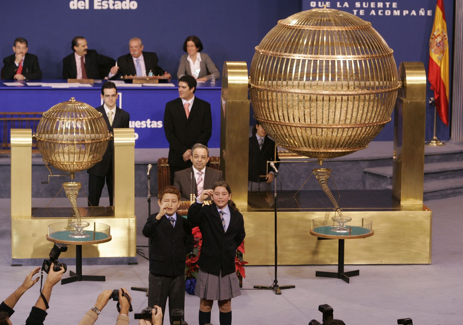 Una imagen del salón de Sorteos de la Lotería