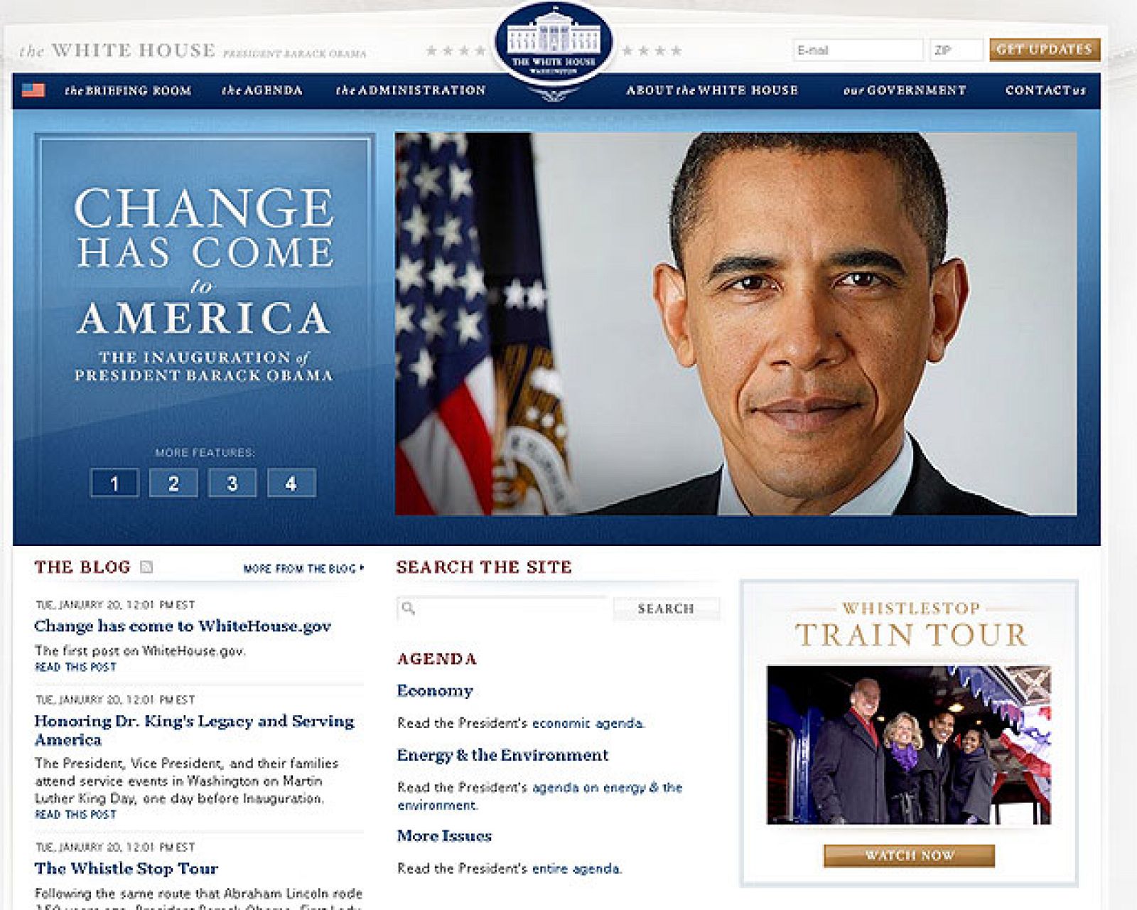 El cambio también ha llegado a la web de la Casa Blanca.