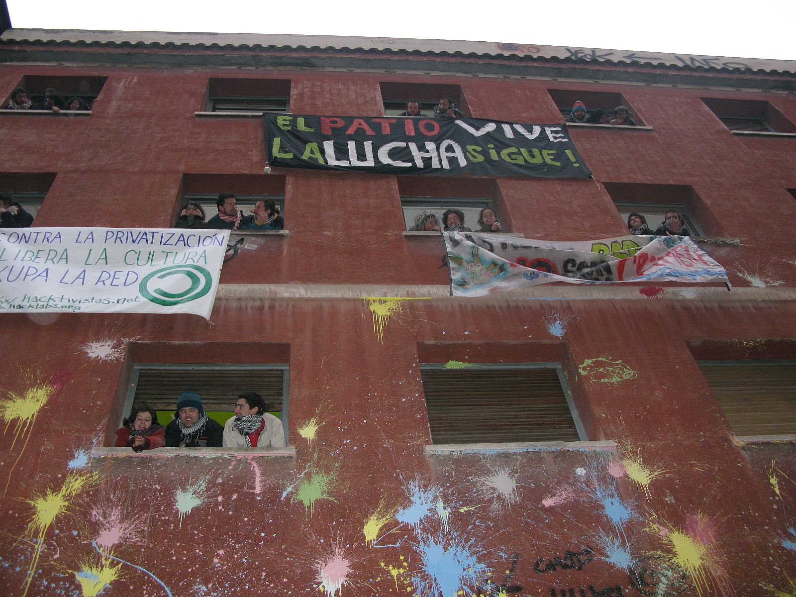 Imagen del edifico ocupado situado en el barrio de Malasaña de Madrid.