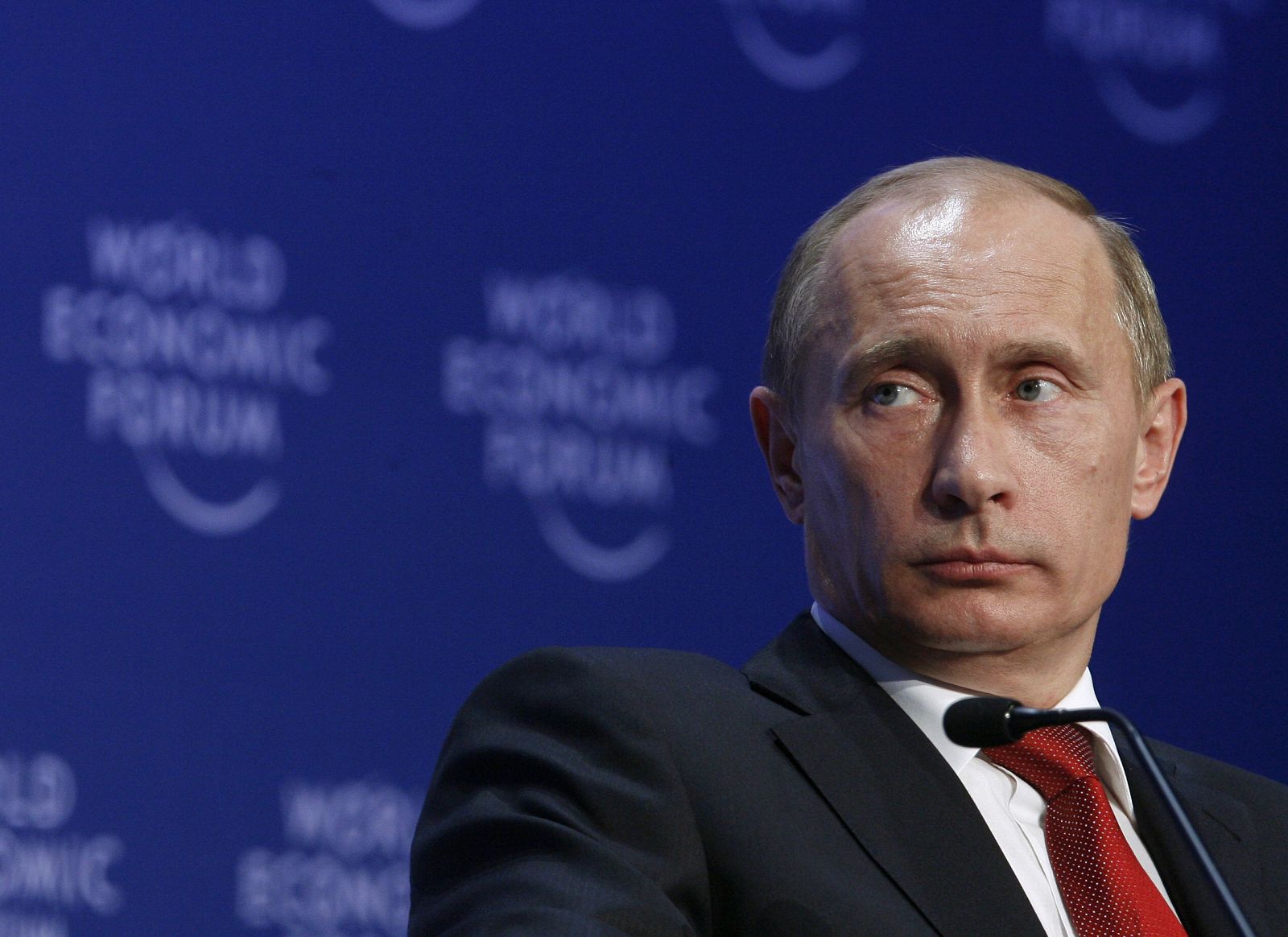 El Primer Ministro Ruso Vladimir Putin durante una conferencia