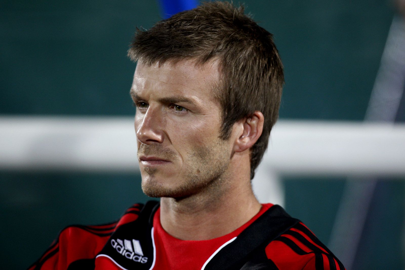 David Beckham, durante un partido amistoso frente al Hamburg SV en Dubai.