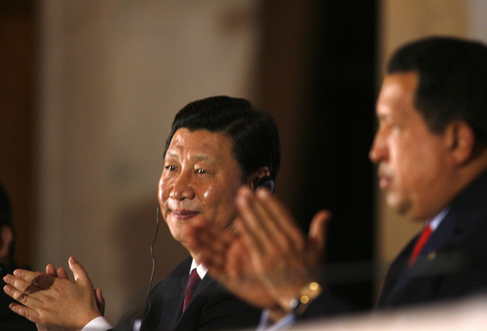 Hugo Chávez y el vicepresidente de China, Xi Jinping