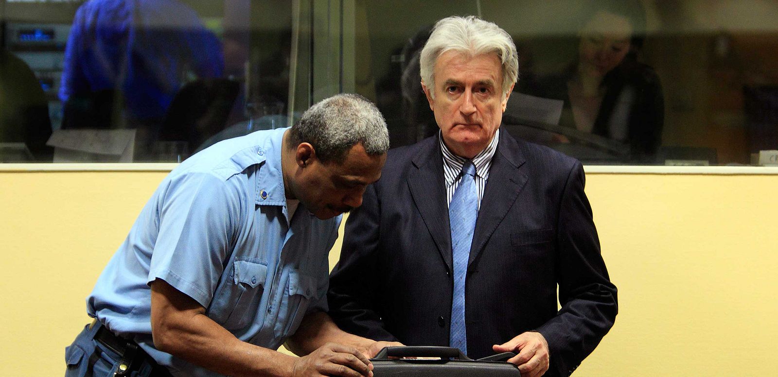 Former Bosnian Serb leader Karadzic appears in court at the ICTY in the Hague