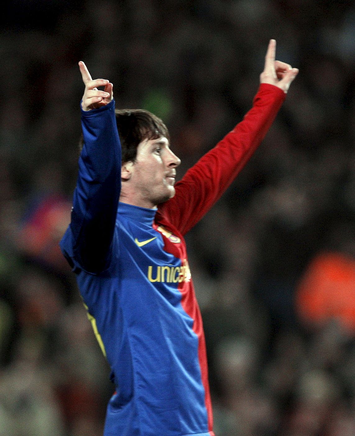 Messi celebra su gol ante el Athletic de Bilbao.