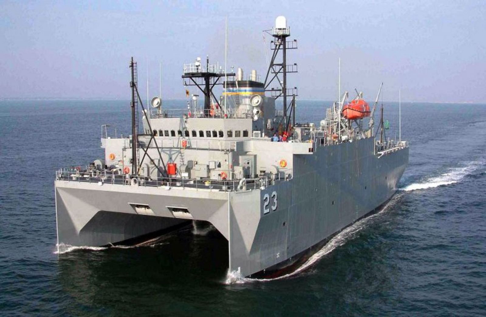 Imagen del buque  de vigilancia 'Impeccable', hostigado por barcos chinos.