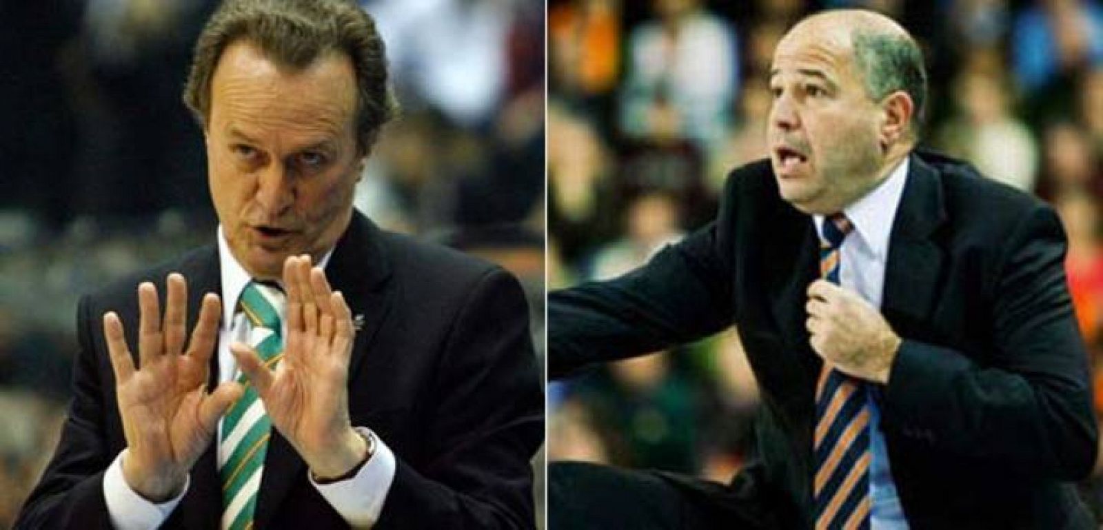 Aíto García Reneses, técnico del Unicaja, y Javier Imbroda, del Unicaja, llevan 1.500 partidos en la ACB.