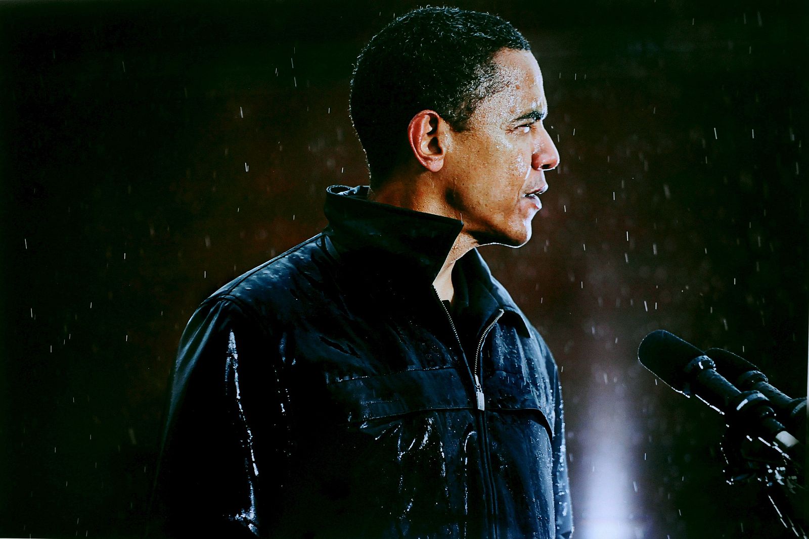 Fotografía de Obama dando un mitin tomada por Damon Winter. Su trabajo durante su campaña presidencial ha sido reconocido con el premio Pulitzer.