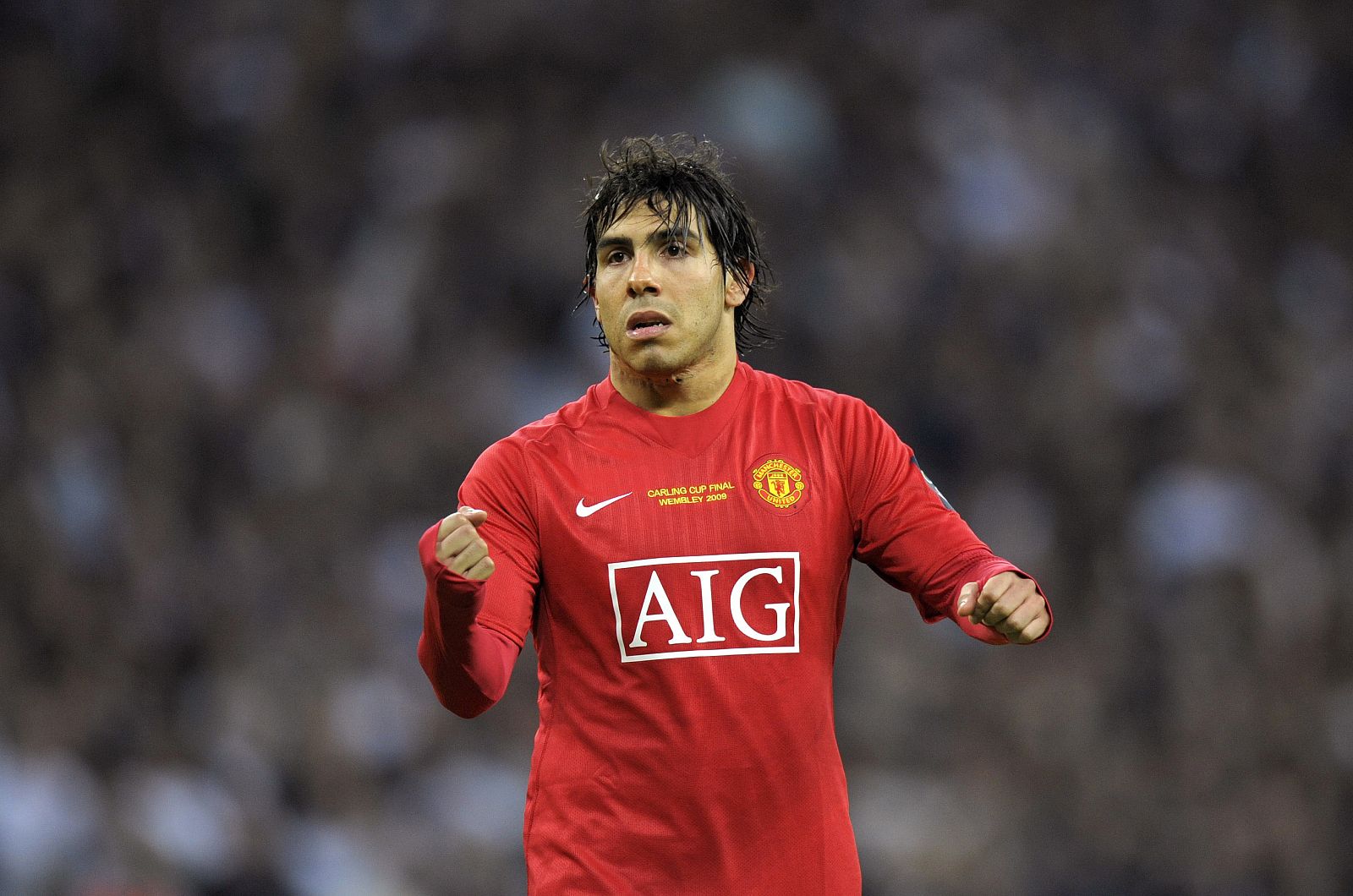 El jugador del Manchester Uniterd, Carlos Tévez.