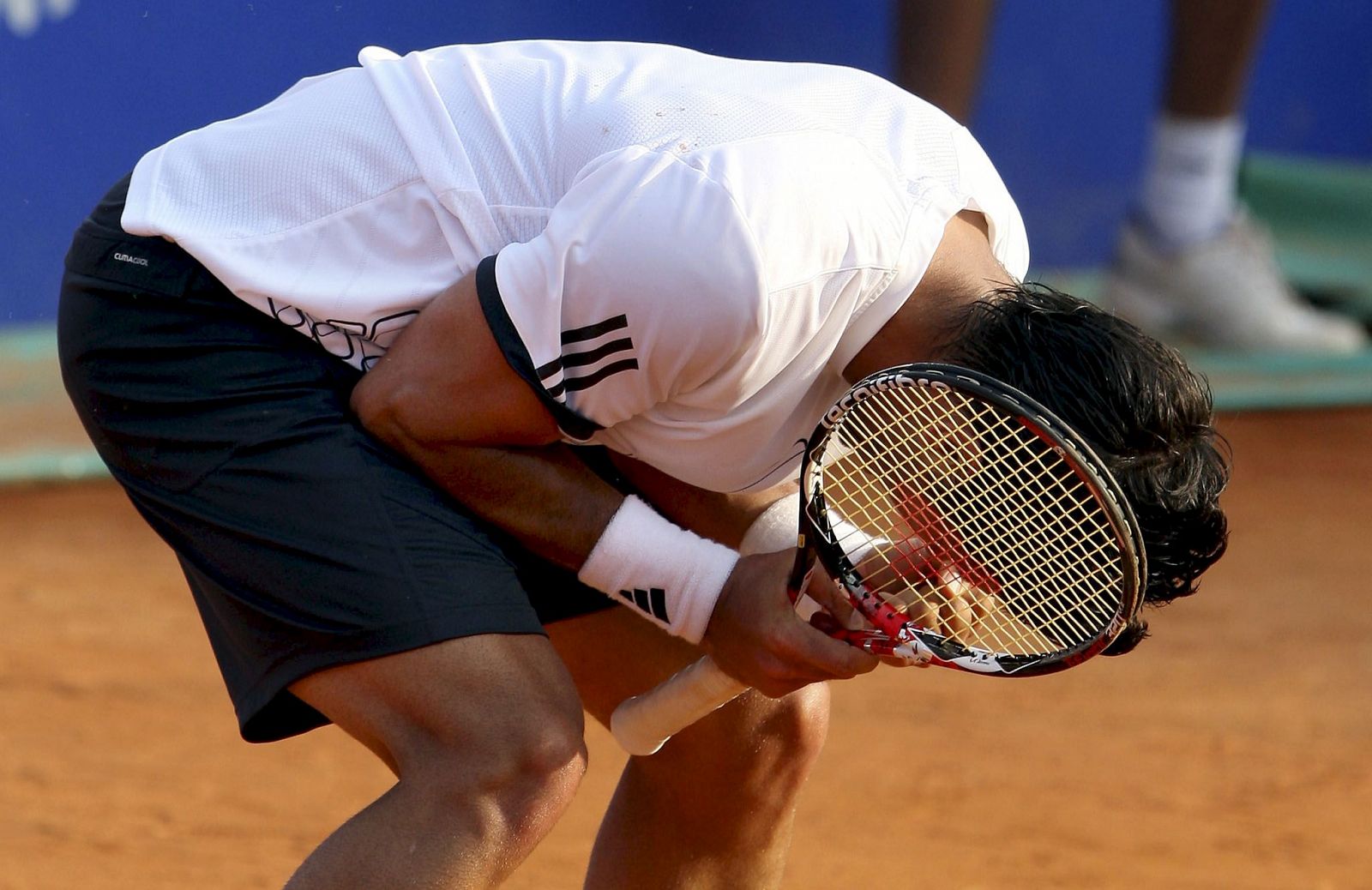 Verdasco lamenta un punto perdido en el partido ante González.