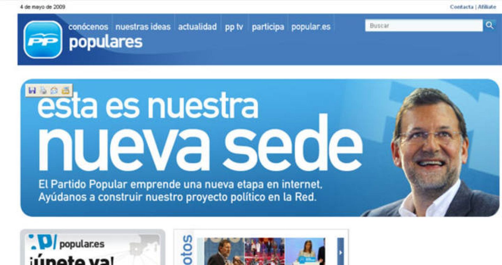  Imagen de la nueva 'sede' del PP. 