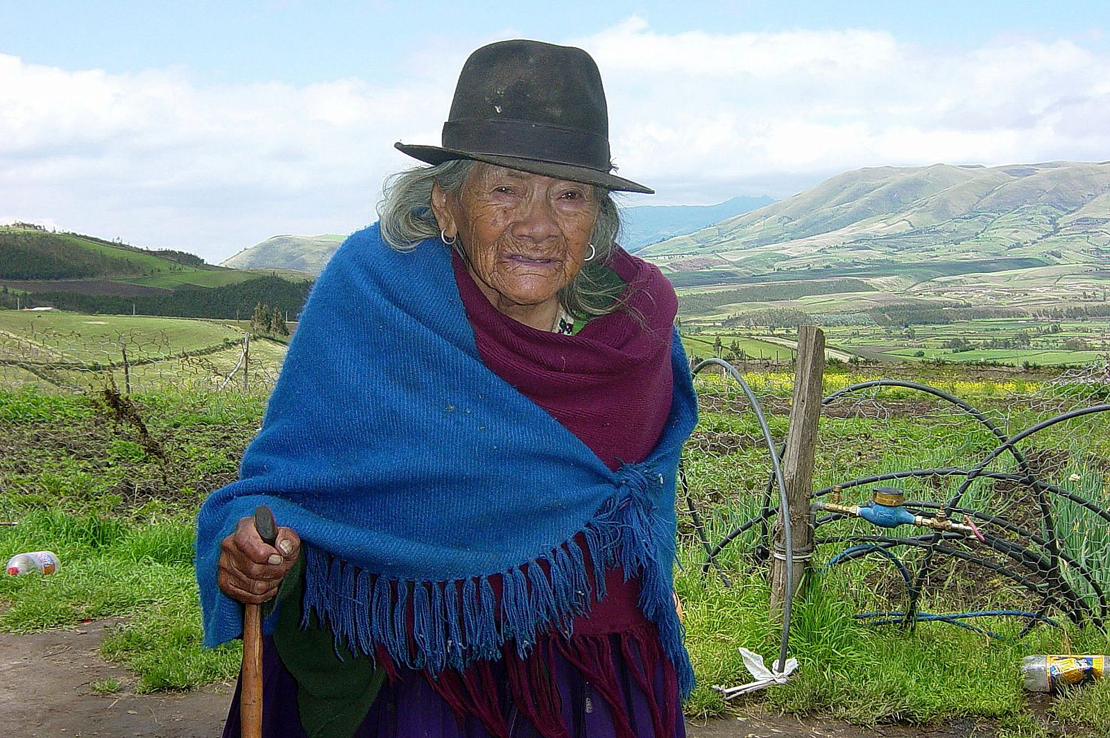 Tránsito Amagueña, defensora de los derechos indígenas en Ecuador, fotografiada en 2004