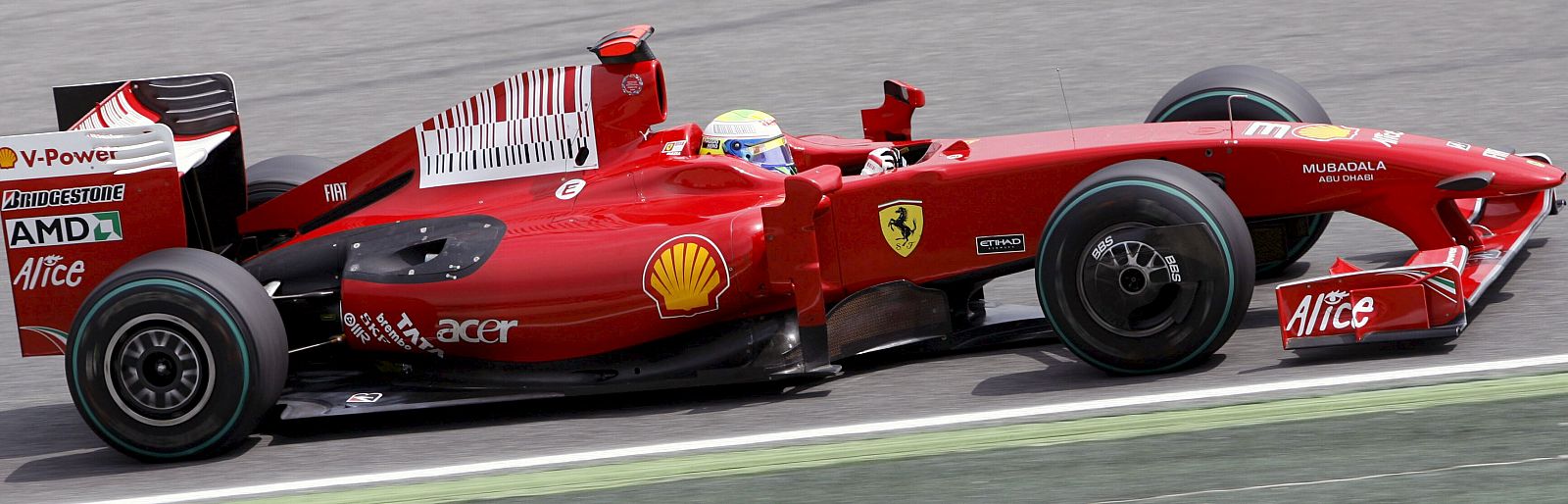 El Ferrari del brasileño Felipe Massa, en el GP de España.