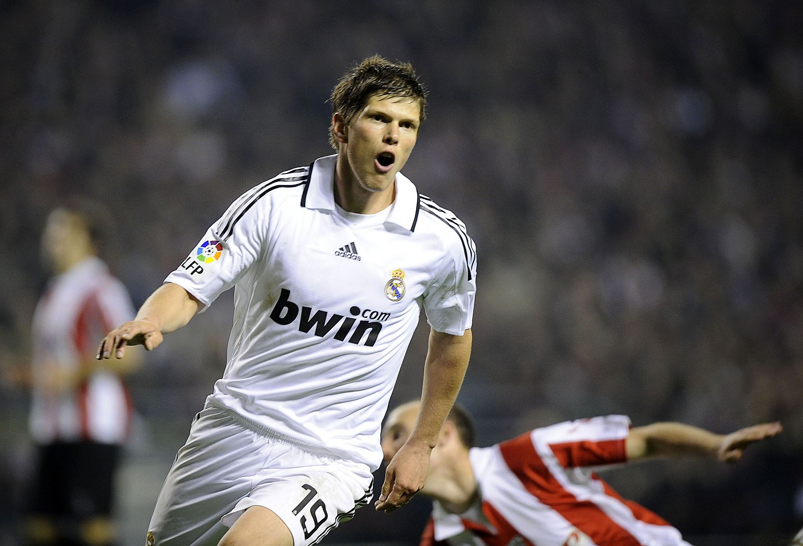 El jugador del Real Madrid Klass-Jan Huntelaar llegó al club en el mercado de invierno.