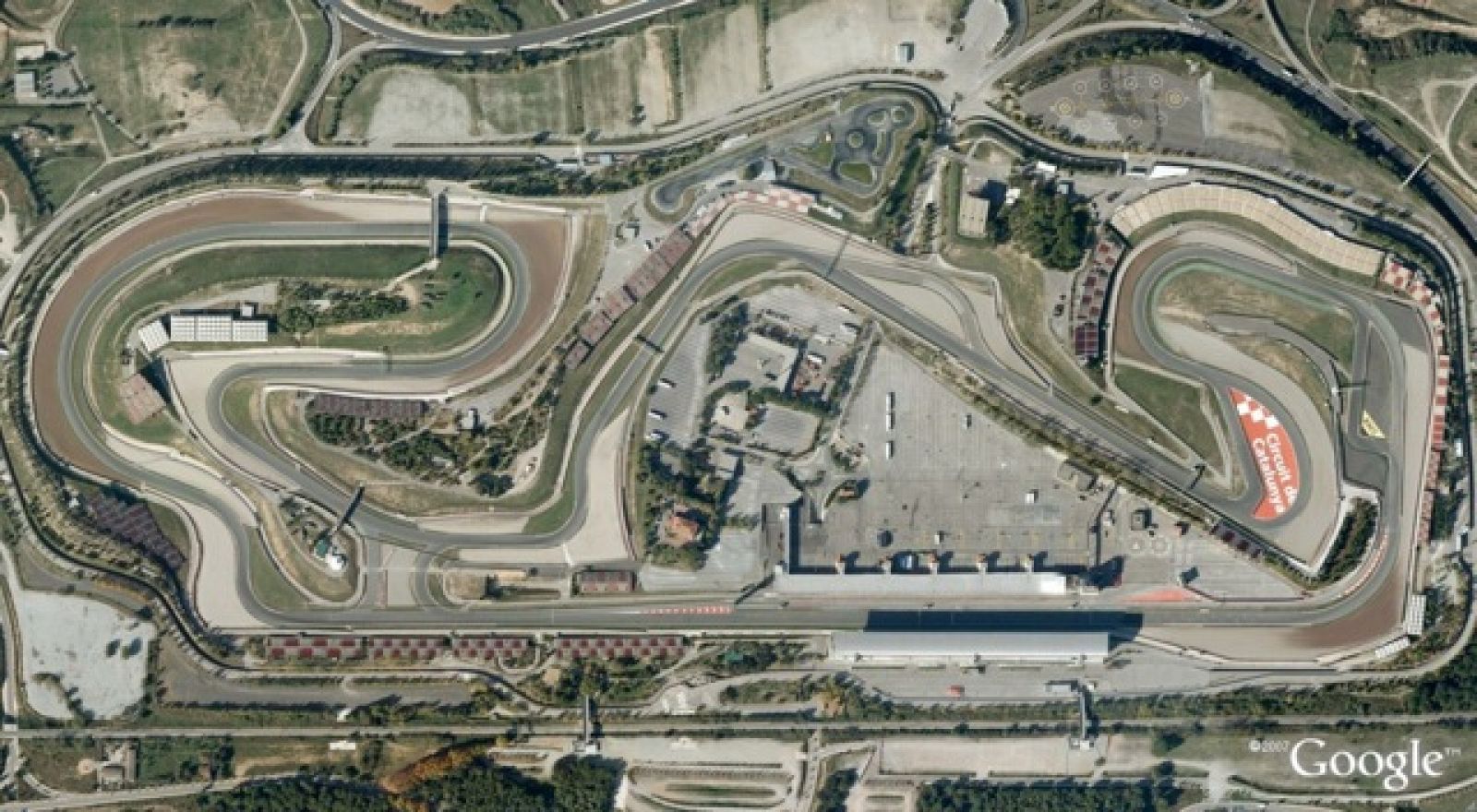 Vista aérea del Circuit de Montmeló, en Barcelona.