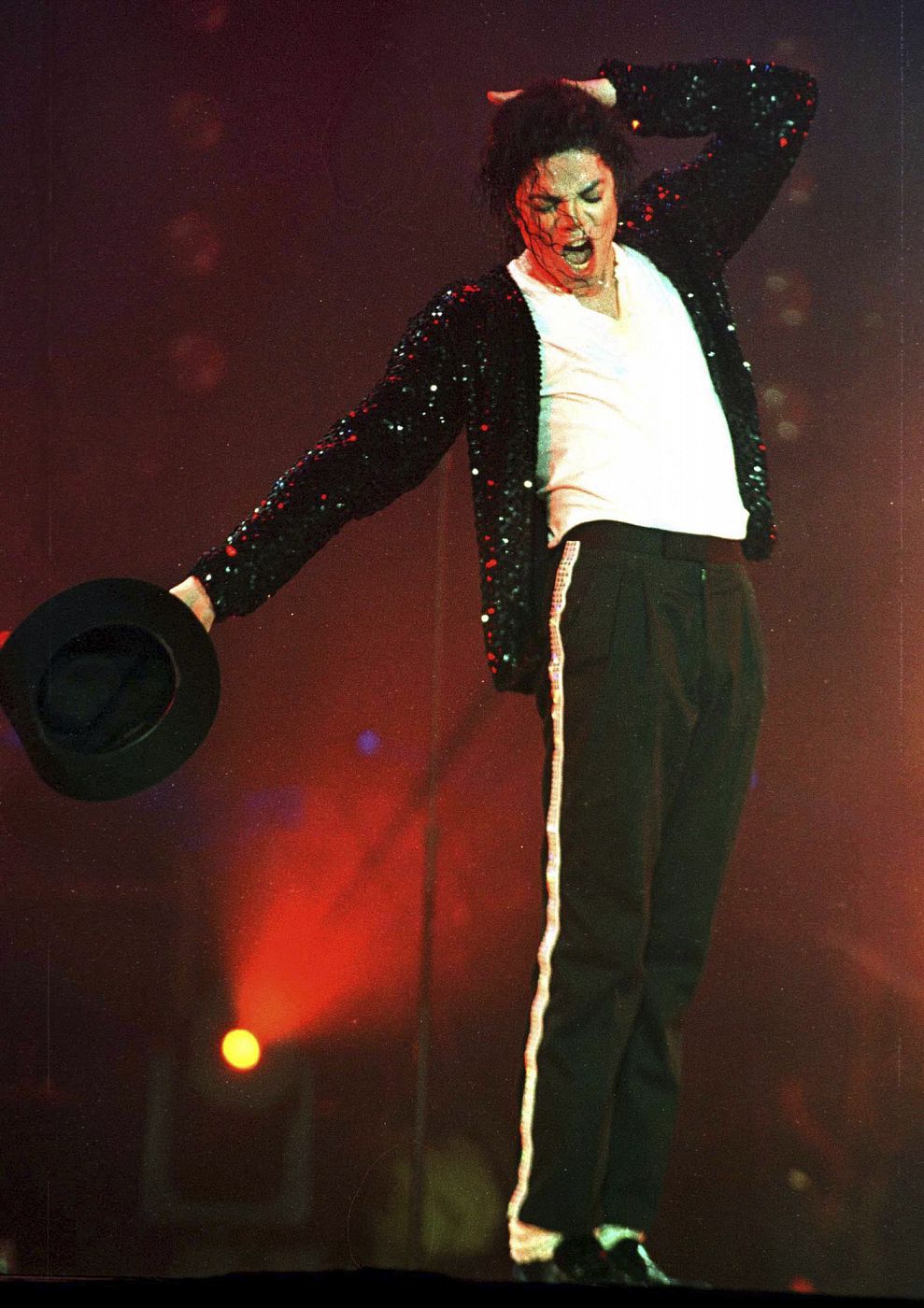 Michael Jackson, durante una actuación en el parque Jurundong, en Brunei.