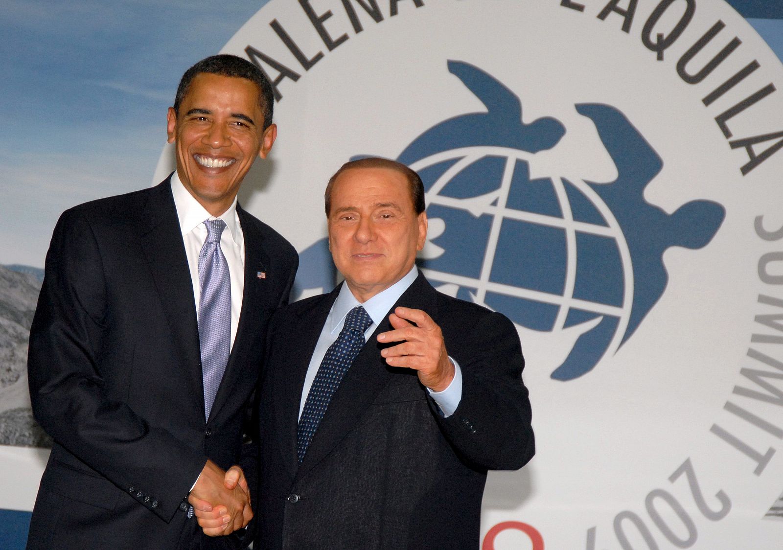 Barack Obama y Silvio Berlusconi