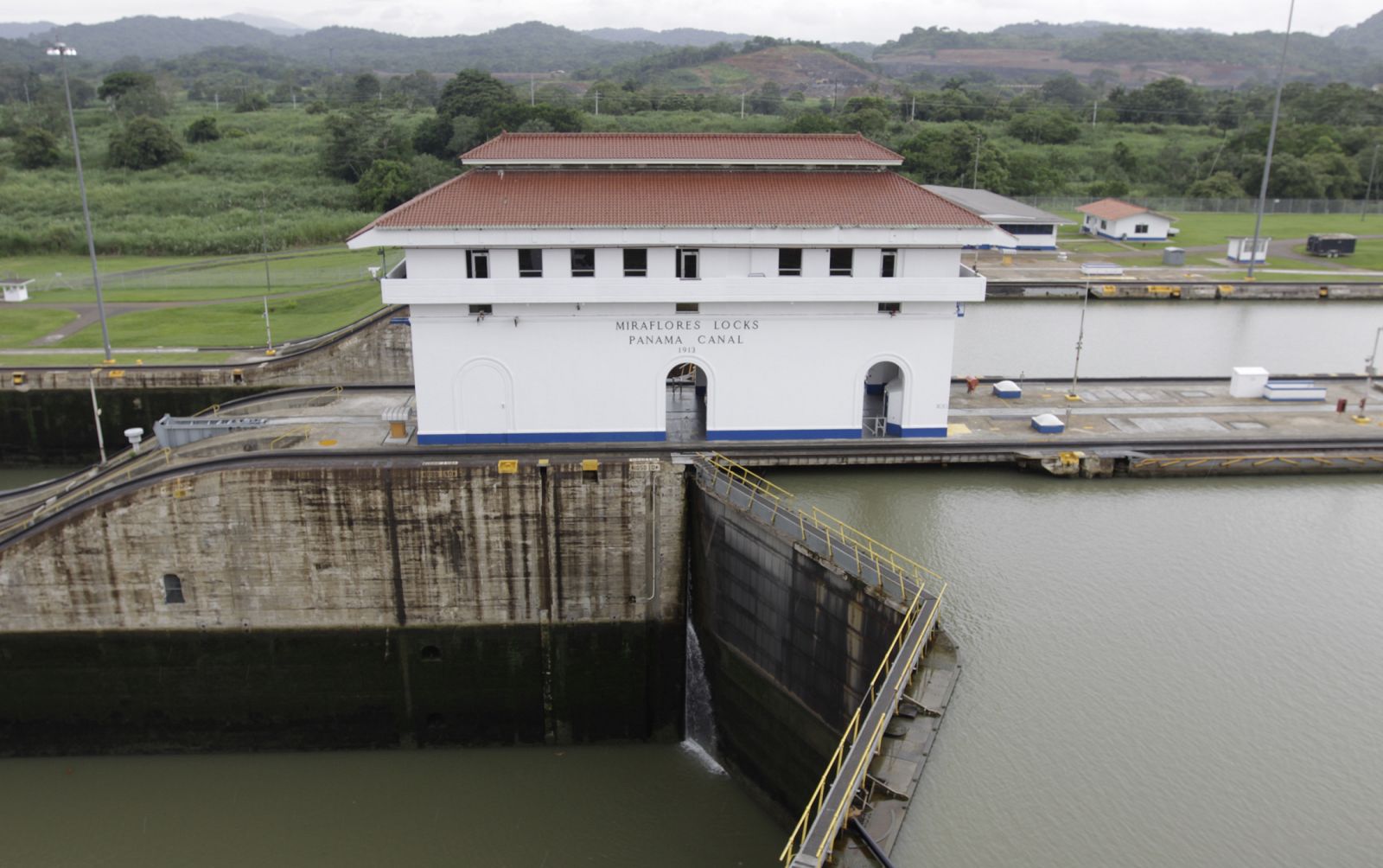 La esclusa de Miraflores en el Canal de Panamá