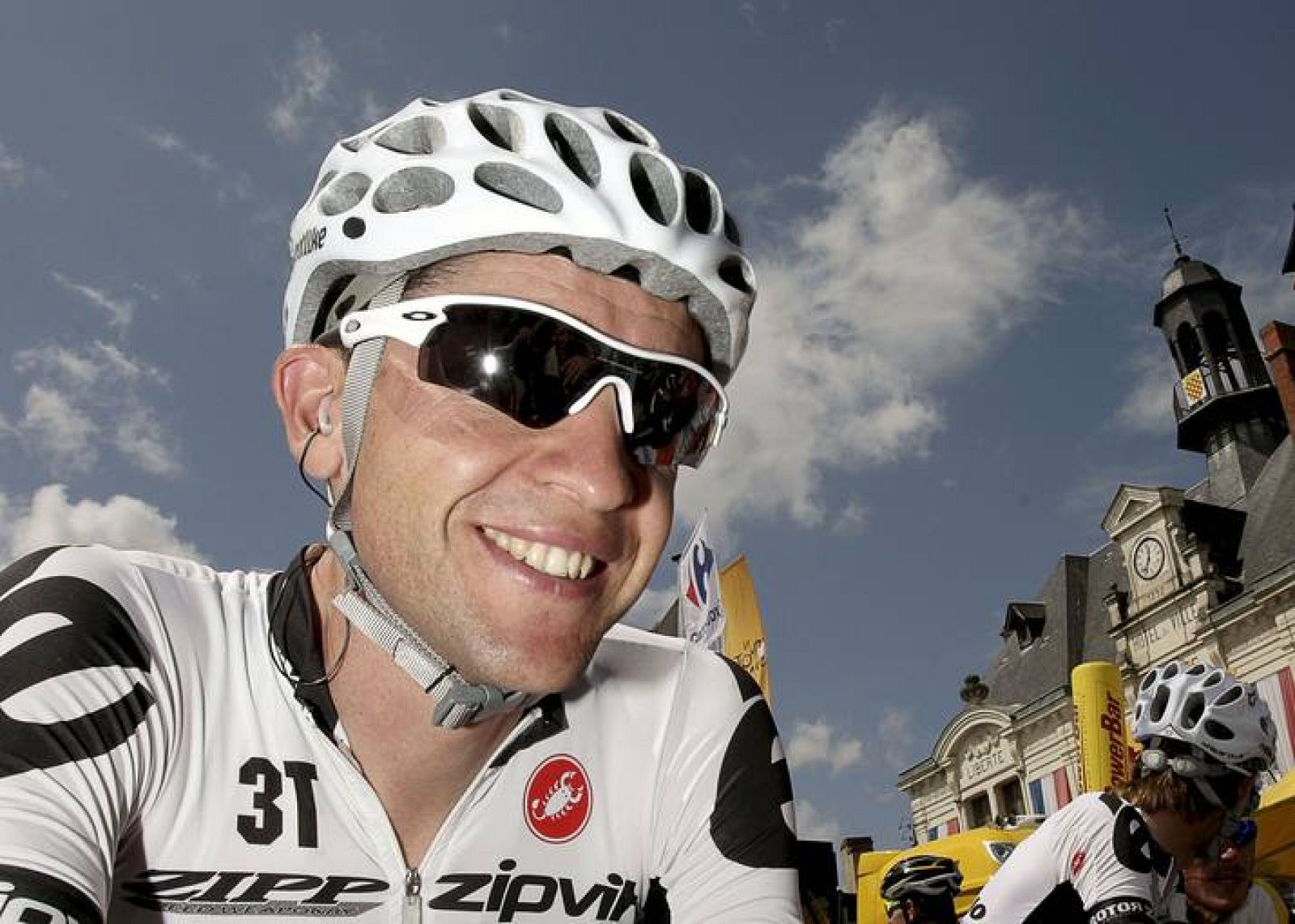 El corredor español del equipo Cervélo, Carlos Sastre.