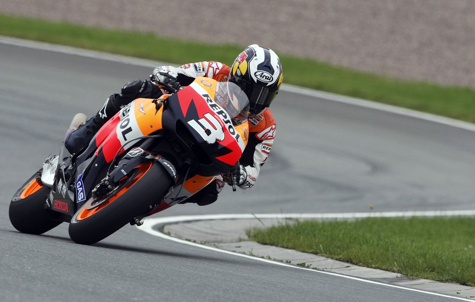 Tras su victoria en Laguna Seca, Dani Pedrosa fue tercero en Sachsenring.