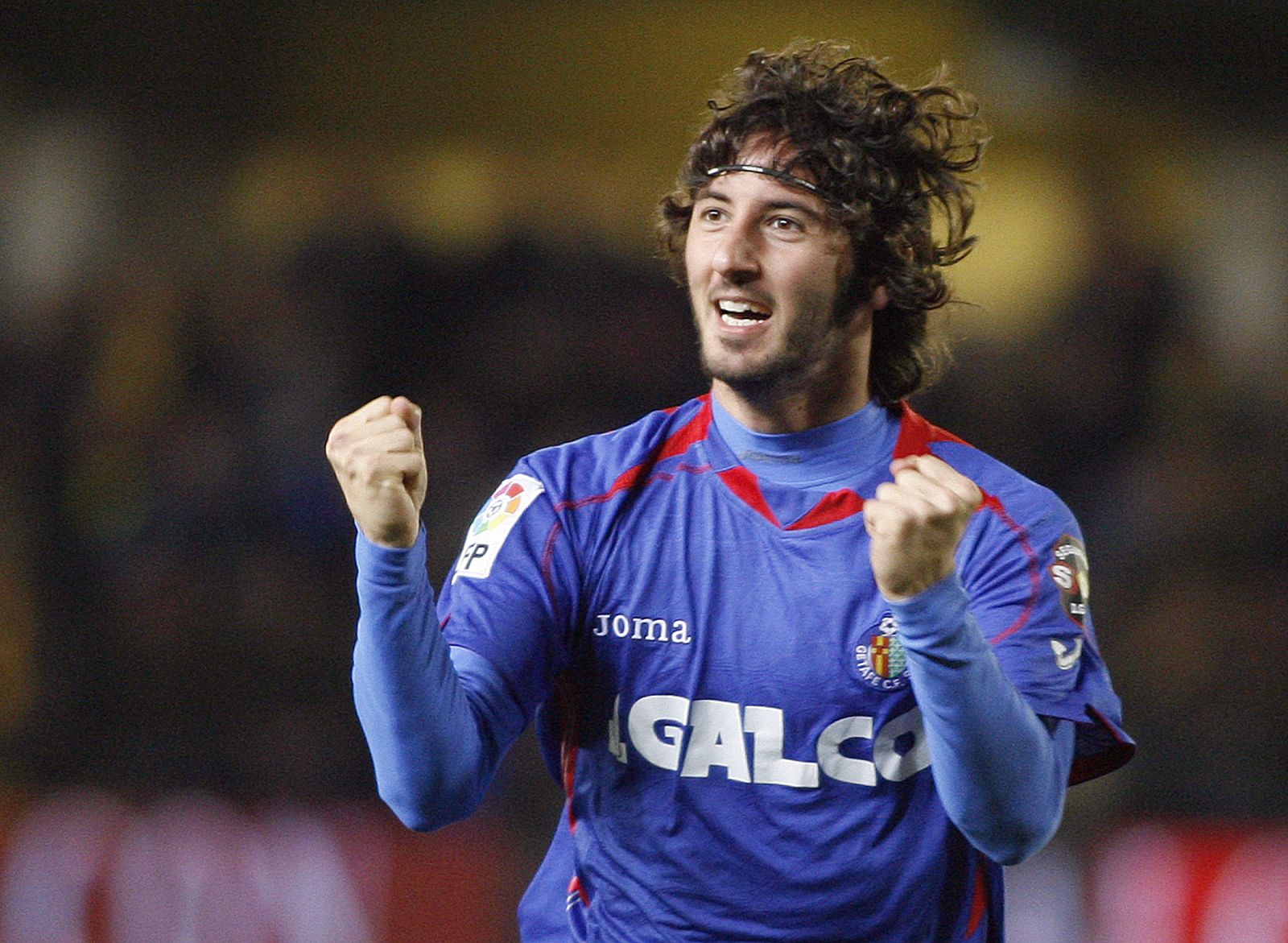 Granero celebrates after scoring against Villarreal during their Spanish first division soccer match in Villarreal