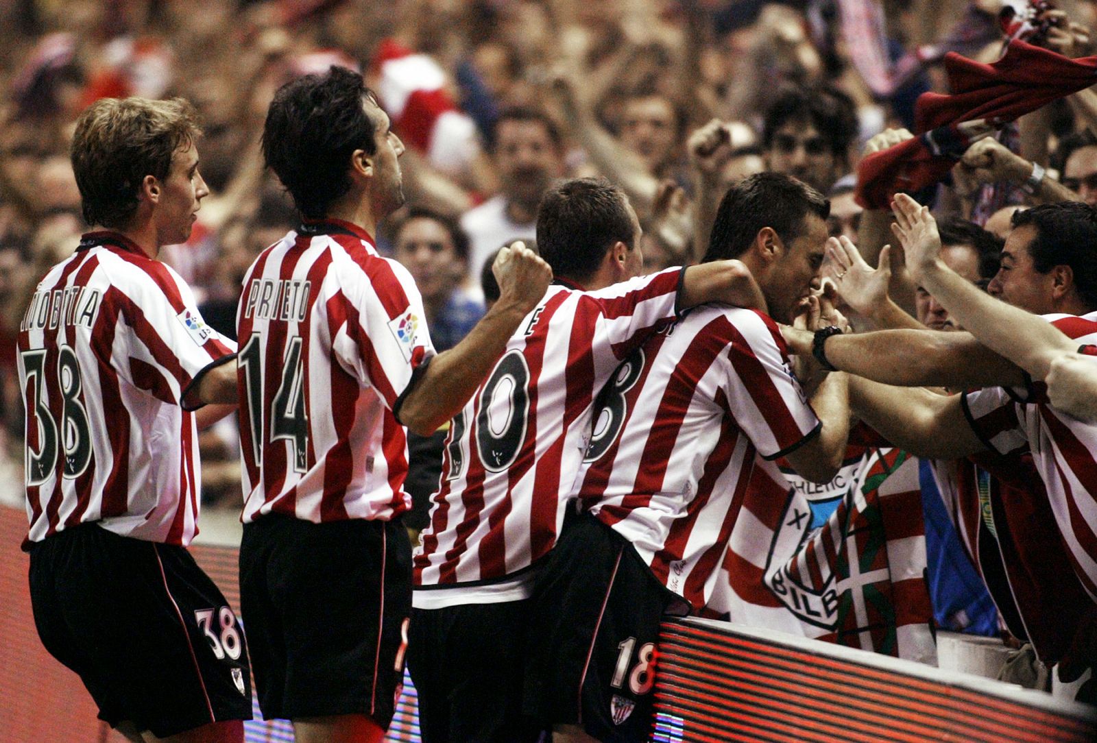 El Athletic de Bilbao celebrando un gol ante el FC Barcelona.