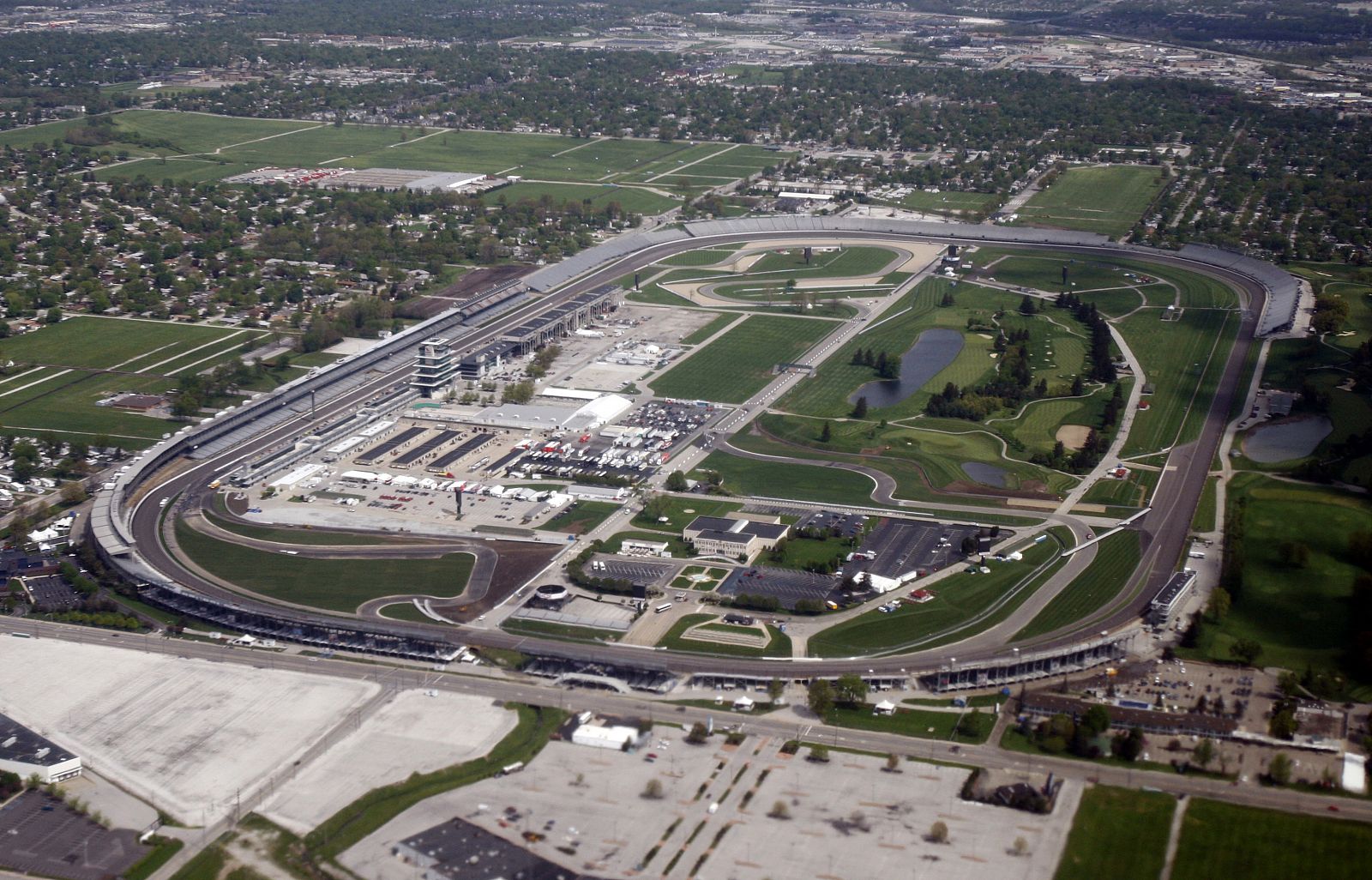 Vista aérea del circuito de Indianápolis.