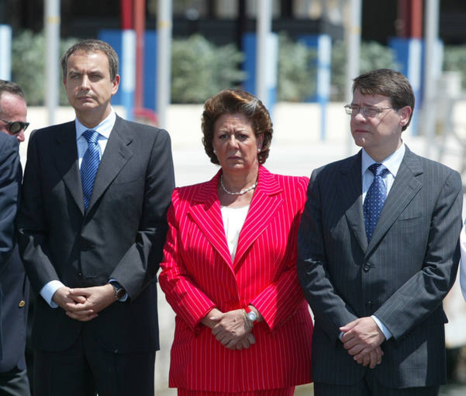 Jordi Sevilla junto a Zapatero y Barberá