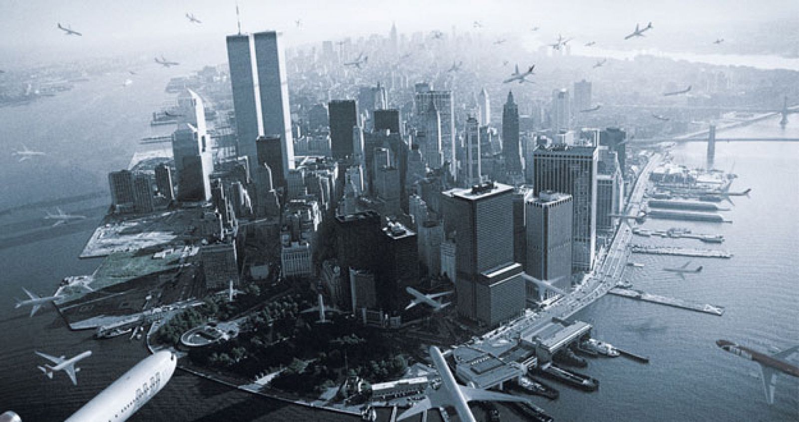 El polémico anuncio que muestra como decenas de aviones atacan el sur de Manhattan