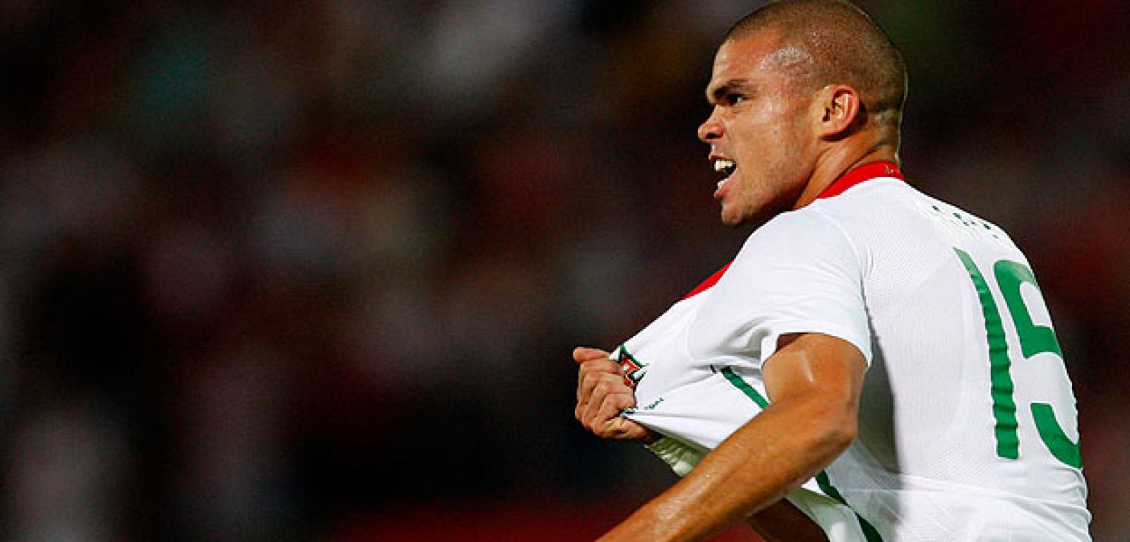 Pepe celebra el gol conseguido ante Hungría y que vale tres puntos.