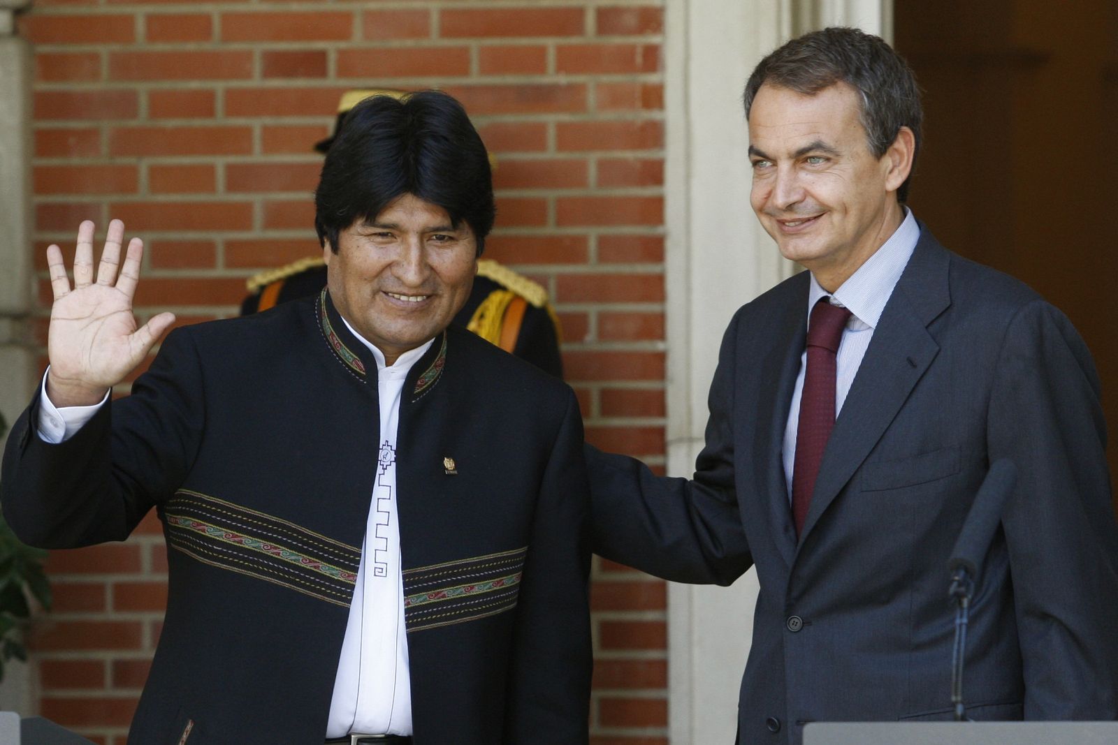 Morales y Zapatero, en La Moncloa.