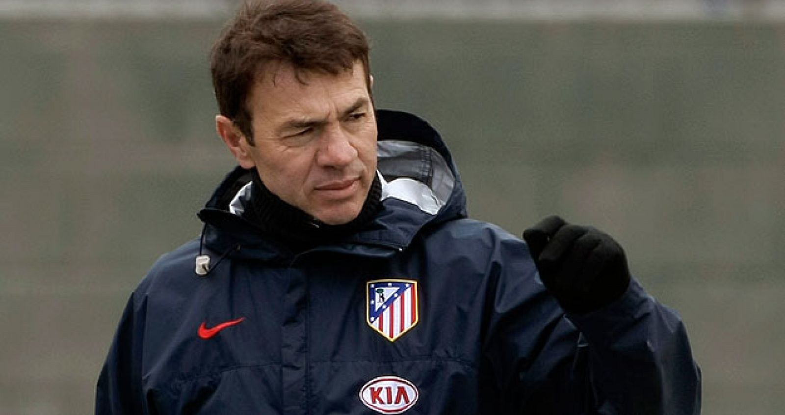 El técnico del Atlético de Madrid, Abel Resino, durante un entrenamiento.