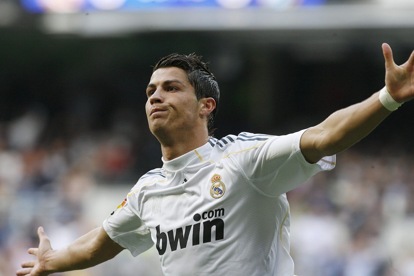 Cristiano Ronaldo celebra el primer gol del partido, nada más comenzar el encuentro