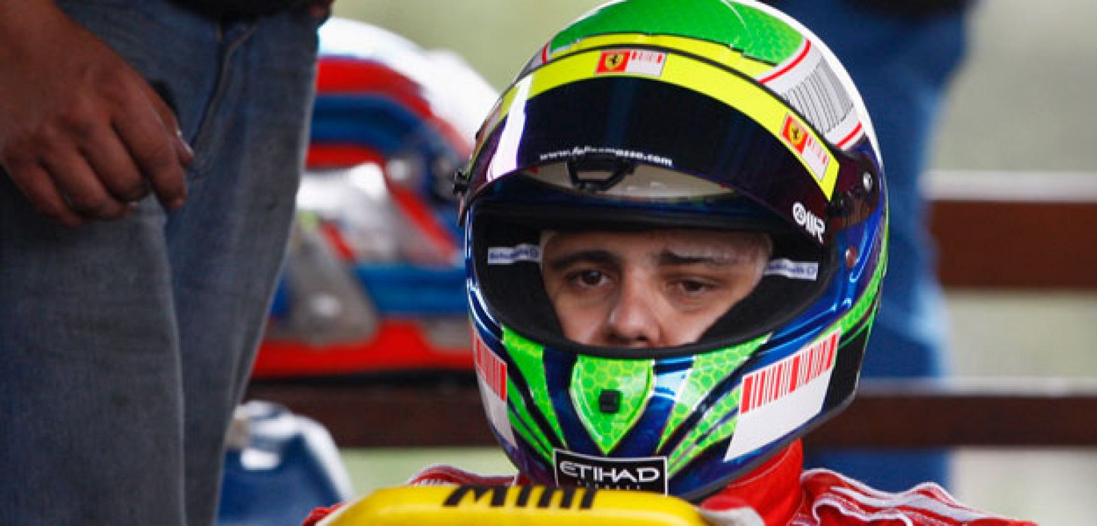 Massa durante sus entrenamientos en Kart para ponerse a punto.