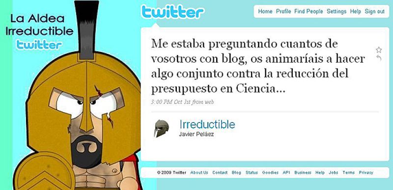 El twitter del promotor de la iniciativa, llamando a la movilización.
