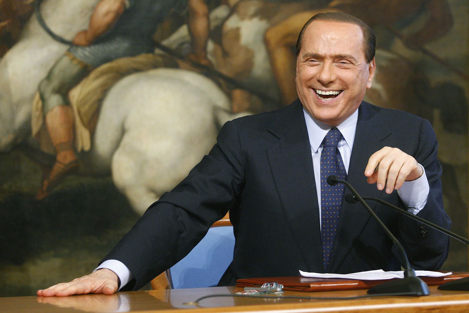 Berlusconi, durante su encuentro con el presidente de Pakistán en Roma.