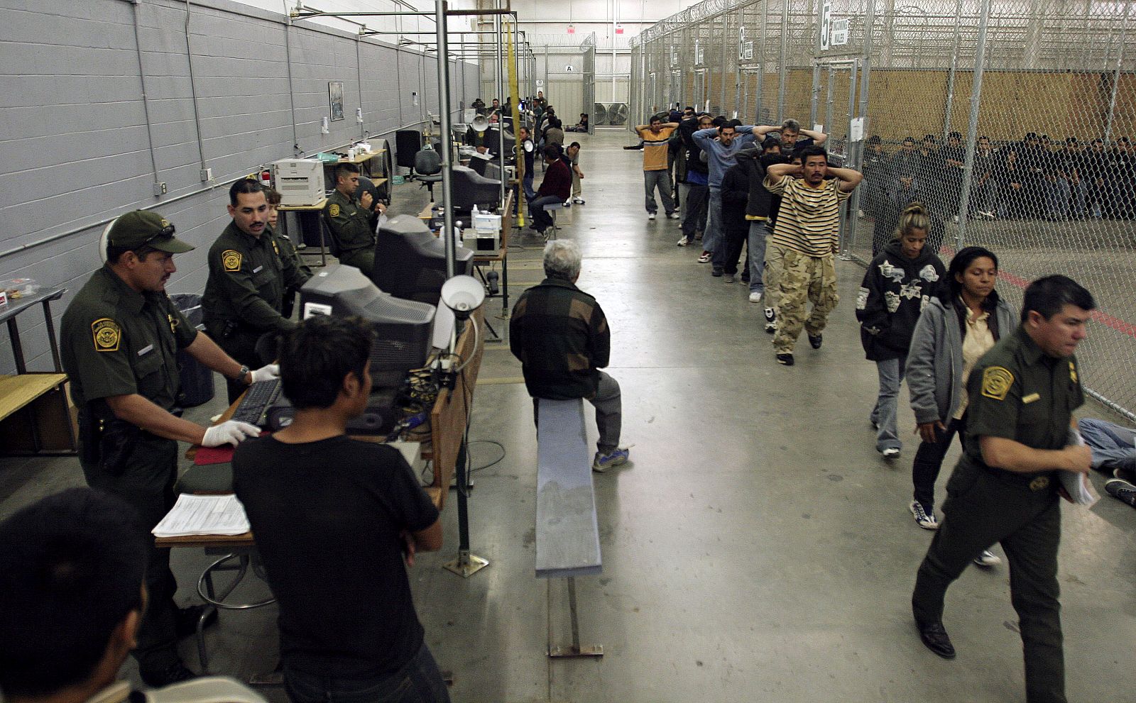 Centro de detención de clandestinos en Nogales (Arizona, EE.UU.) en el 2006.